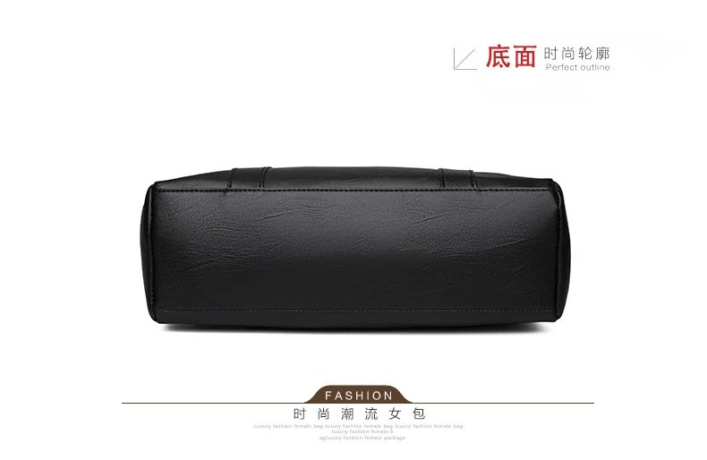 Design Classic Tote Bag Brown Leather-Effect Handbag - 30