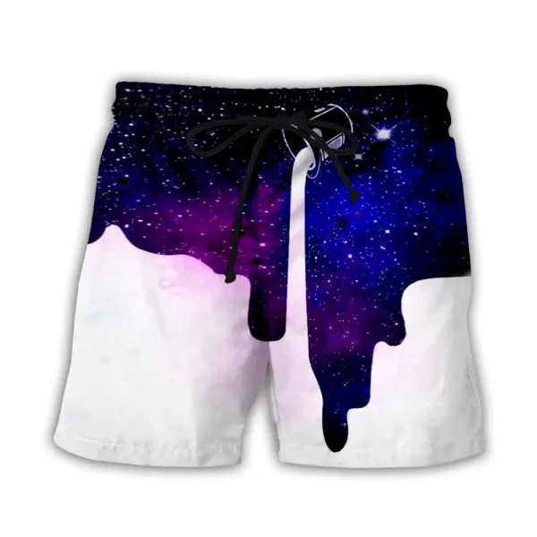 Design Akatsuki Cloud Print Swim Shorts Black Swimwear - 5