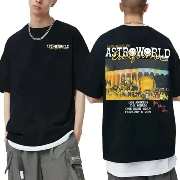 Travis Scott Cactus Jack Graphic Oversized T-Shirt Black - 8