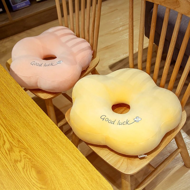 Design Flower-Shaped Donut Cushion Pink Seat Pad Accessories - 14