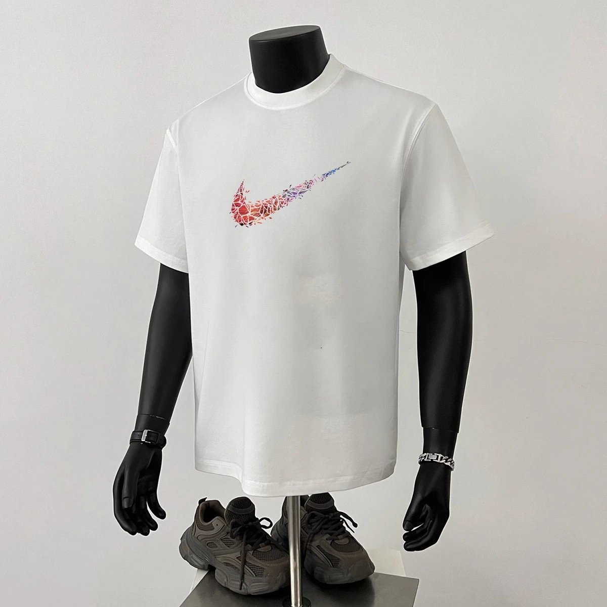 Nike Swoosh Fragment Art Black T-Shirt - 14