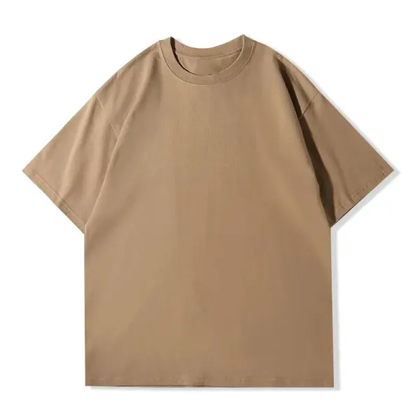 Design Basic Oversized T-Shirt Beige T-Shirt - 1