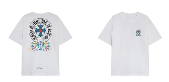 Chrome Hearts Cross Embroidered T-Shirt White - 50