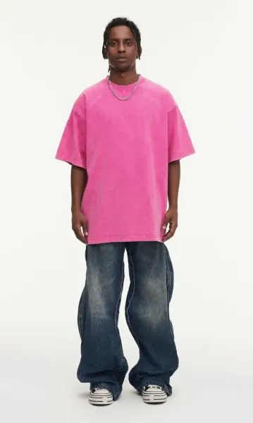Design Acid Wash Purple T-Shirt - 13