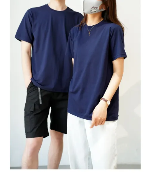 Design Basic Crew Neck Orange T-Shirt - 19