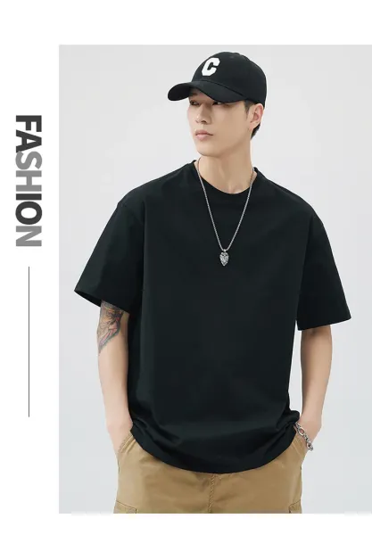Design Oversized Crewneck Black T-Shirt - 16