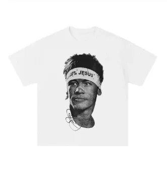 Design Jesus Headband Graphic T-Shirt White - 1