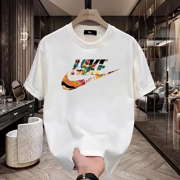 Nike Swoosh Graphic Print White T-Shirt - 7