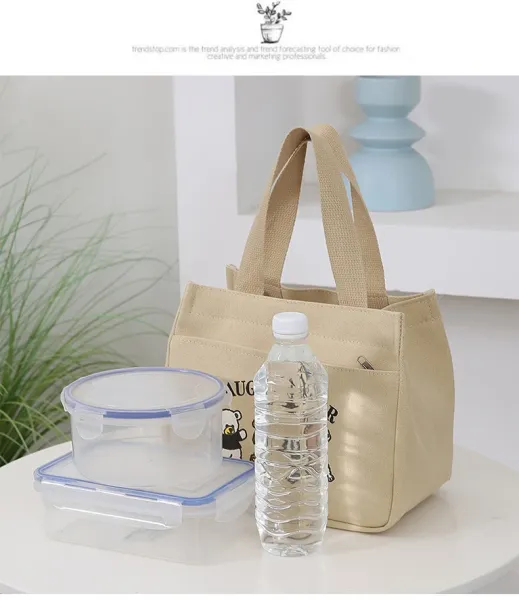 Design Naughty Bear Three Canvas Tote Bag Beige Tote Bag - 20