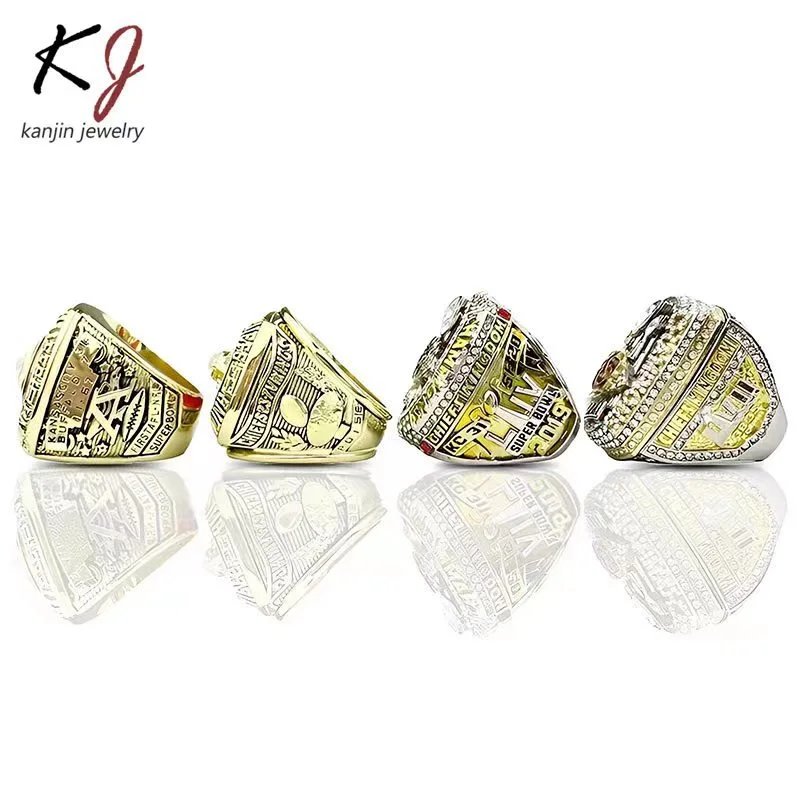 Design Kansas City Chiefs Super Bowl Trophy Replicas and Championship Rings Jewelry Set Jewelry - 8