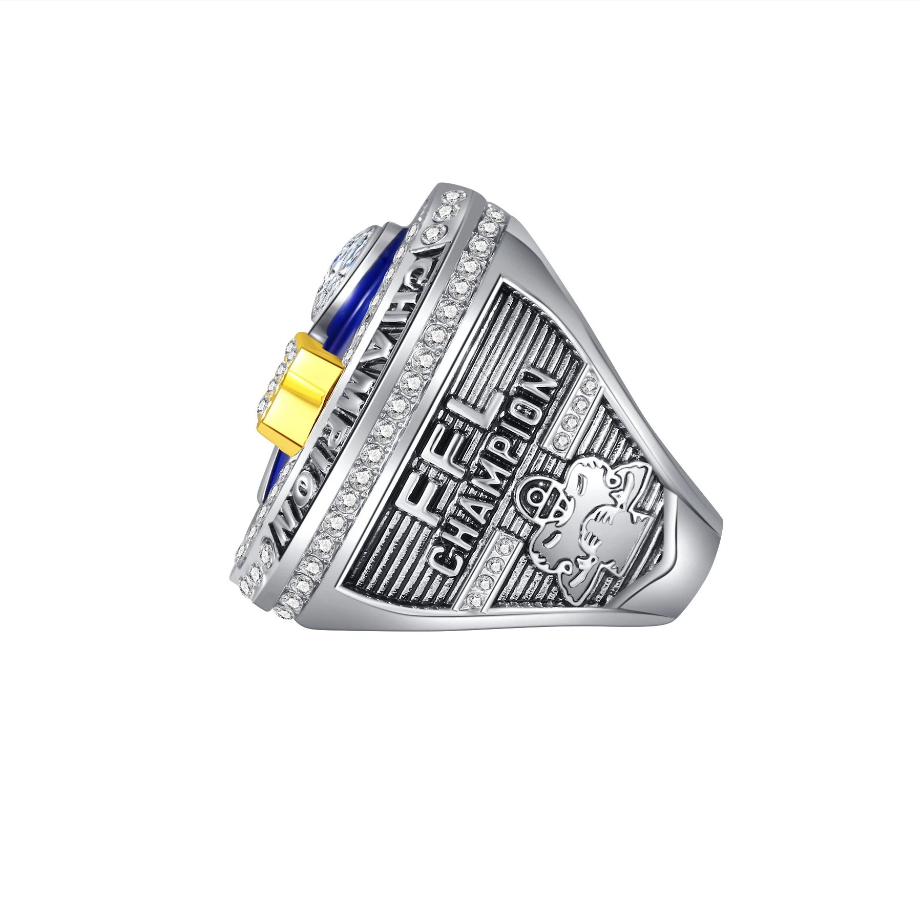 Design Kanjin Jewelry Fantasy Championship 2025 Ring Blue and Gold Jewelry - 3