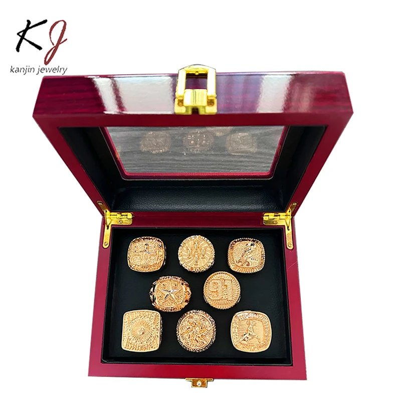 Design Kanjin Jewelry Custom Football Championship Ring Gold Jewelry - 2
