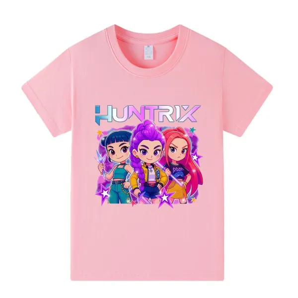 Design Huntrix Graphic Print Pink T-Shirt T-Shirts - 12
