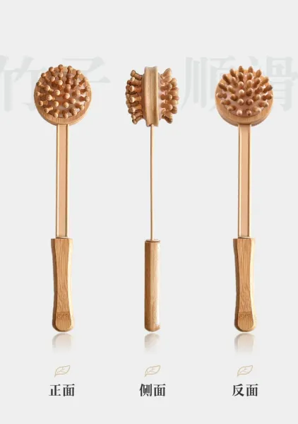 Design Wooden Meridian Percussion Massager with Dual-Head Design Natural Wood Accessories - 14