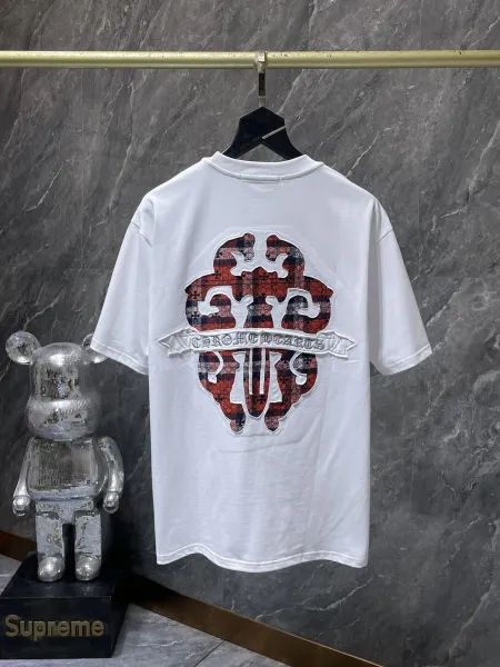 Chrome Hearts Floral Cross Logo White T-Shirt - 6