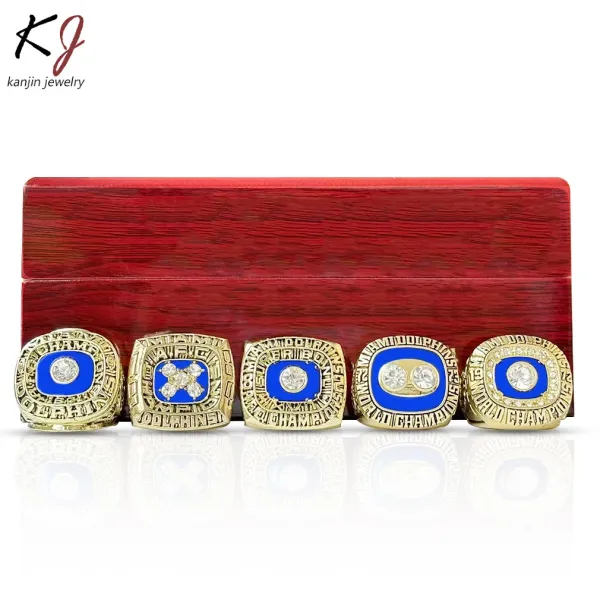 Design Kanjin Jewelry Championship Rings Set Blue and Gold Ring Set Jewelry - 5