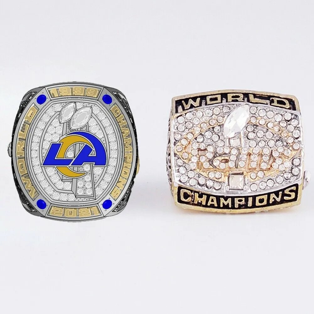 Design Kanjin Jewelry Custom NFL Championship Rings Set Silver Black Gold Jewelry Accessories - 20