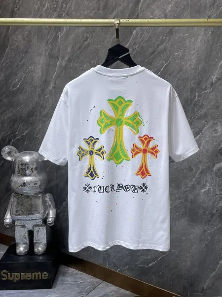 Chrome Hearts Floral Cross Logo White T-Shirt - 17