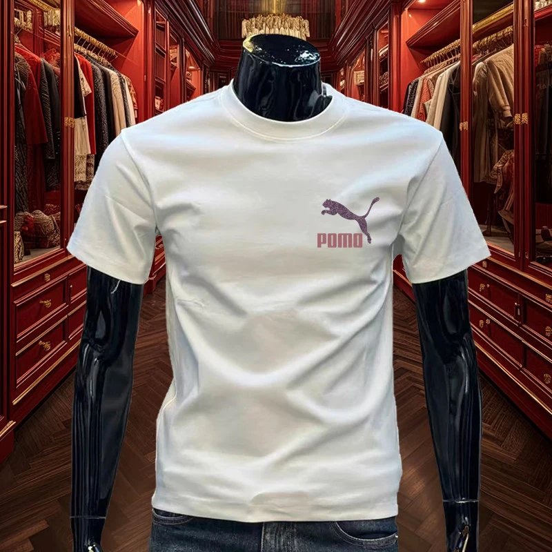 Puma Logo Tee Burgundy T-Shirt - 24