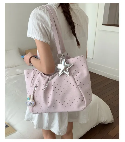 Design Polka Dot Tote Bag White - 20