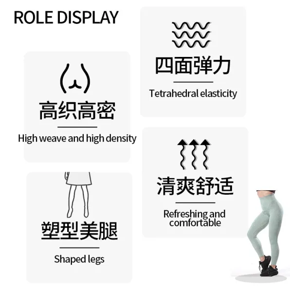 Design Textured High-Waist Leggings Charcoal Gray - 3