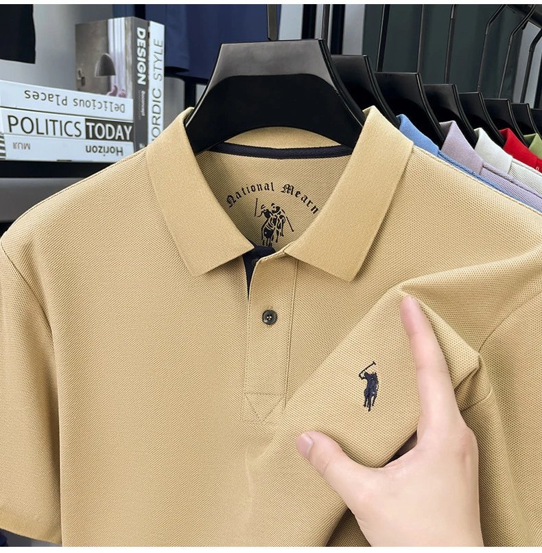 Polo Ralph Lauren Classic Fit Polo Black with Gold Pony Logo Tops Polo - 23