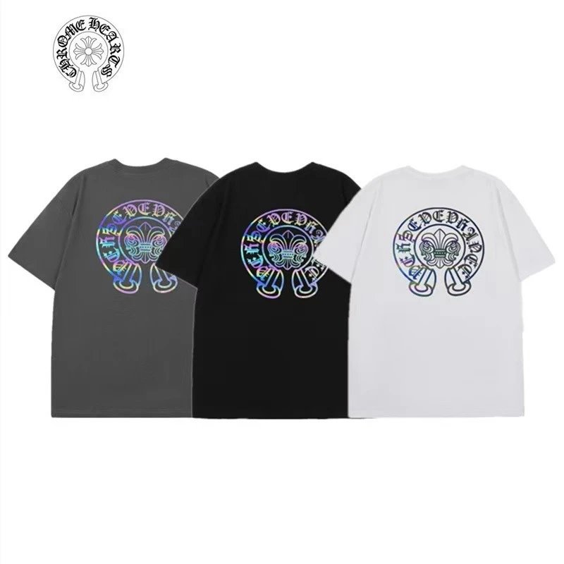 Chrome Hearts Cross Logo Embroidered White T-Shirt - 5