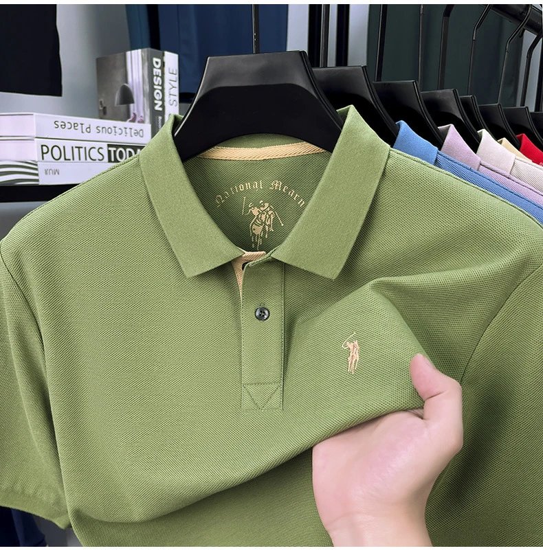 Polo Ralph Lauren Classic Fit Polo Black with Gold Pony Logo Tops Polo - 28