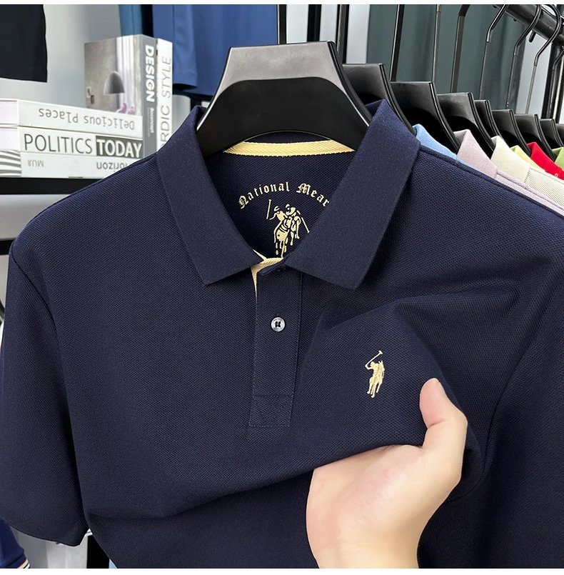 Polo Ralph Lauren Classic Fit Polo Black with Gold Pony Logo Tops Polo - 30