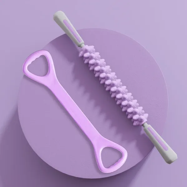 Design Dual-Handle Spiky Massage Roller Purple Accessories - 1