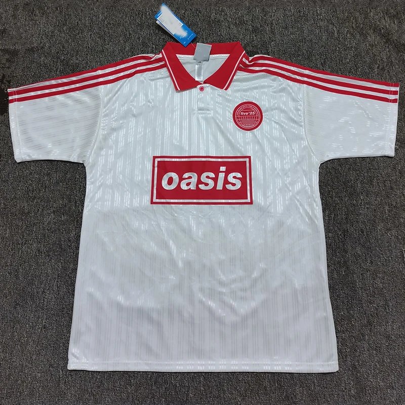Adidas Originals Oasis Retro Football Jersey White / Red