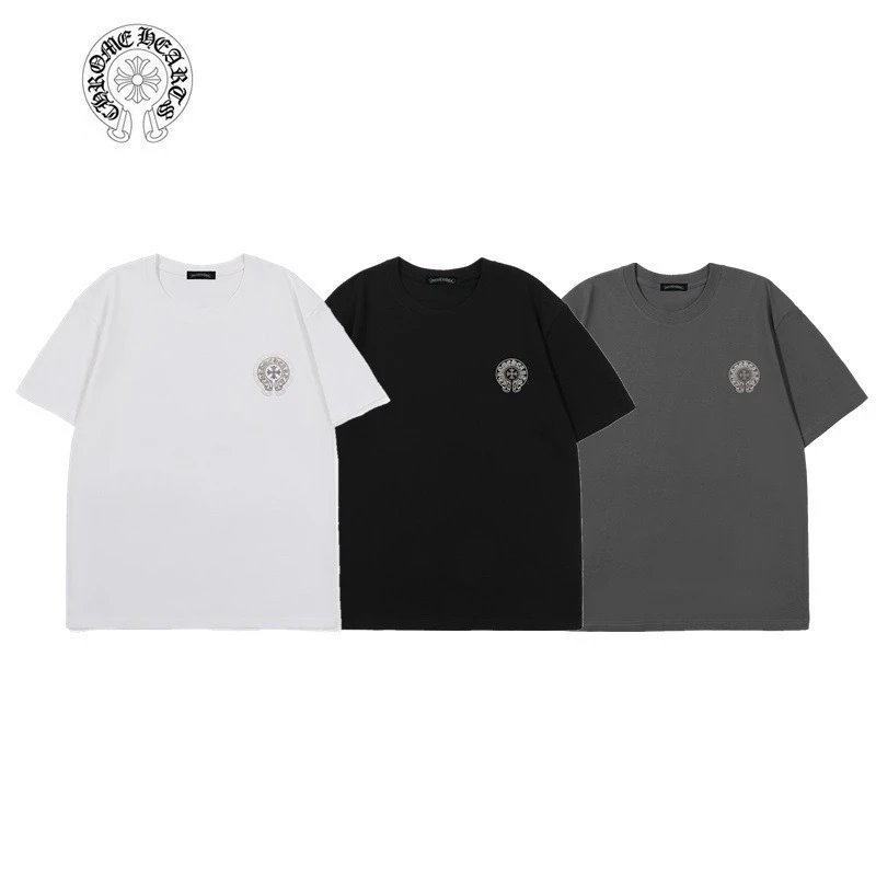 Chrome Hearts Cross Logo Embroidered White T-Shirt - 8