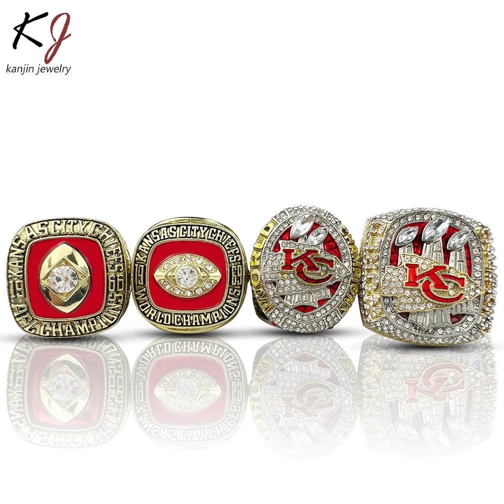 Design Kansas City Chiefs Super Bowl Trophy Replicas and Championship Rings Jewelry Set Jewelry - 7
