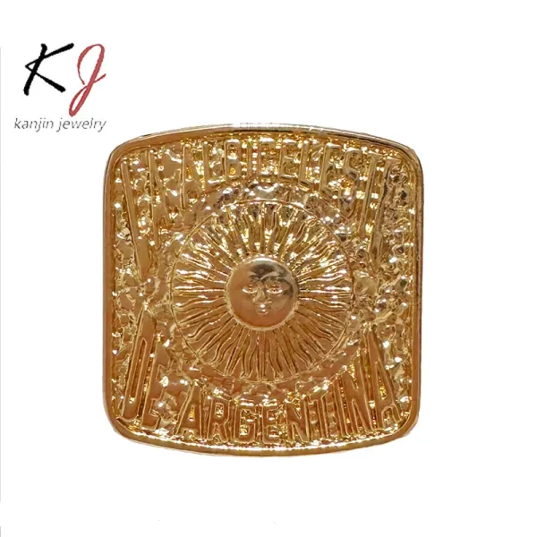 Design Kanjin Jewelry Custom Football Championship Ring Gold Jewelry - 6