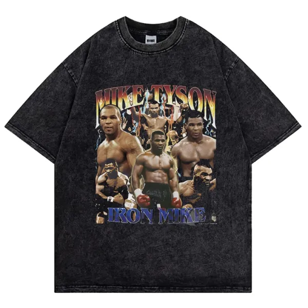 Design Mike Tyson 'Iron Mike' Acid Wash T-Shirt - 1