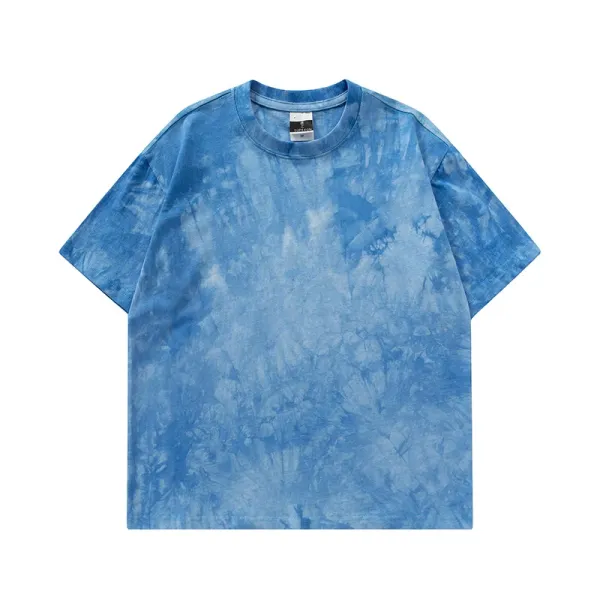 Design Tie-Dye Blue Oversized T-Shirt - 1