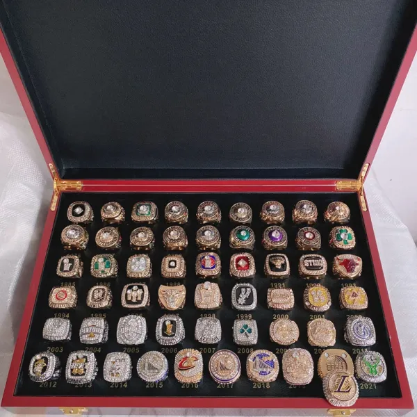 NBA Championship Rings Collection Display Case Jewelry - 1