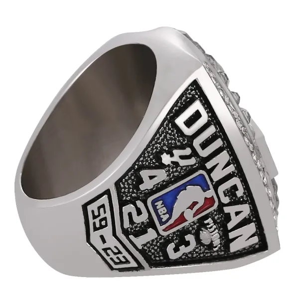NBA Championship Ring Silver Crystal-Embellished Trophy Ring Jewelry - 5