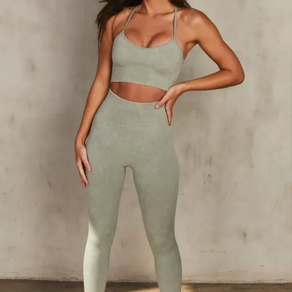 Design Marble Sage Green Activewear Set - 1