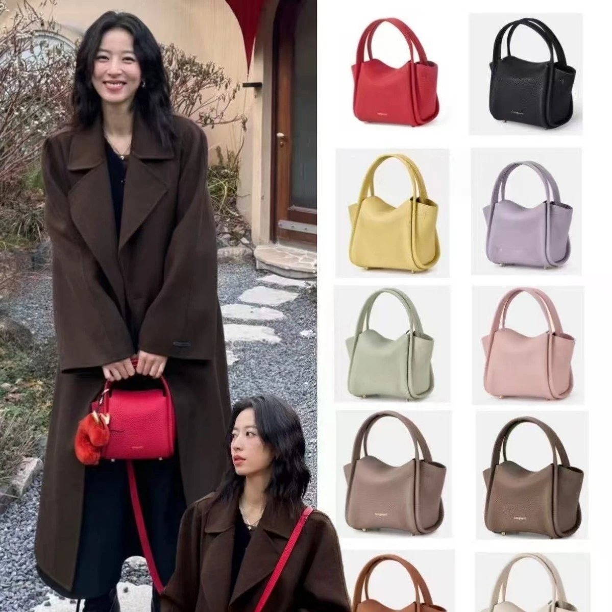 Luxury Designer Mini Bucket Bag Vegetable Basket Style Top Handle Square Crossbody Shoulder Bag for Spring Summer