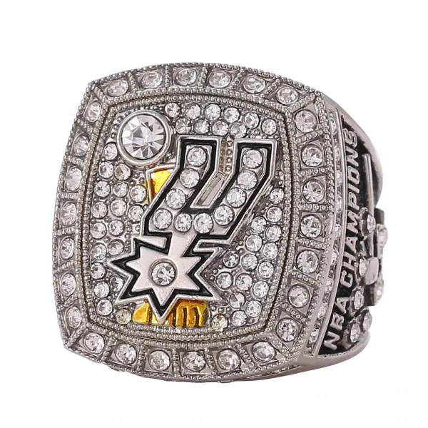 NBA San Antonio Spurs 2007 Championship Ring Silver Crystal Jewelry - 4