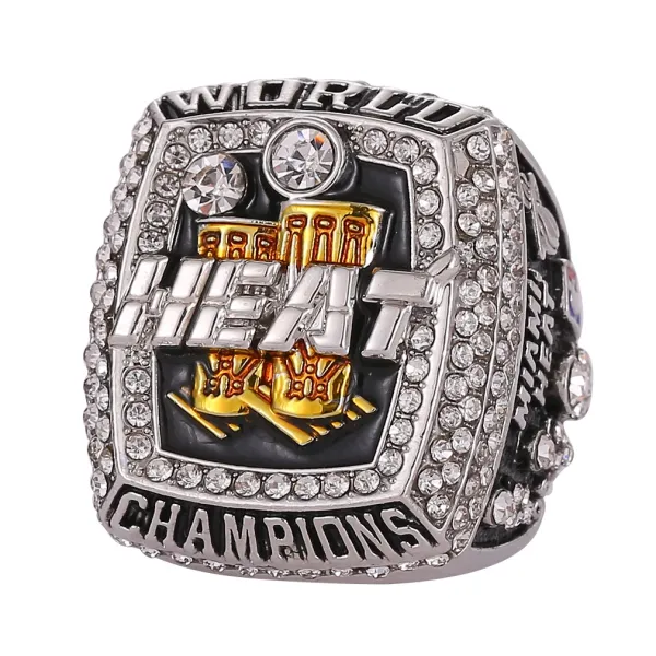 Miami Heat 2012 NBA Championship Ring Replica Silver Gold Black Jewelry - 4