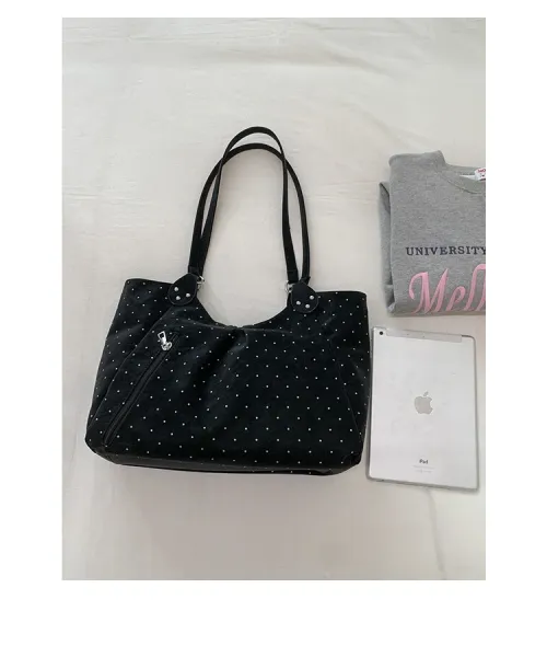 Design Polka Dot Tote Bag White - 48