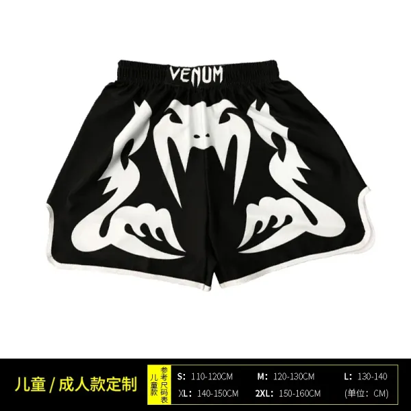 UFC x Venum Venum Sports Black Satin Muay Thai Shorts - 6