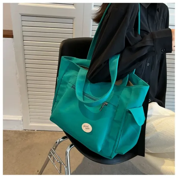 Design Good Luck! Tote Bag Beige Handbag Tote Bag - 18