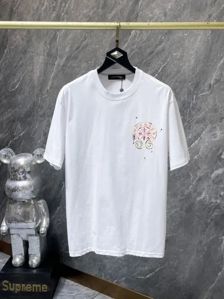 Chrome Hearts Floral Cross Logo White T-Shirt - 10