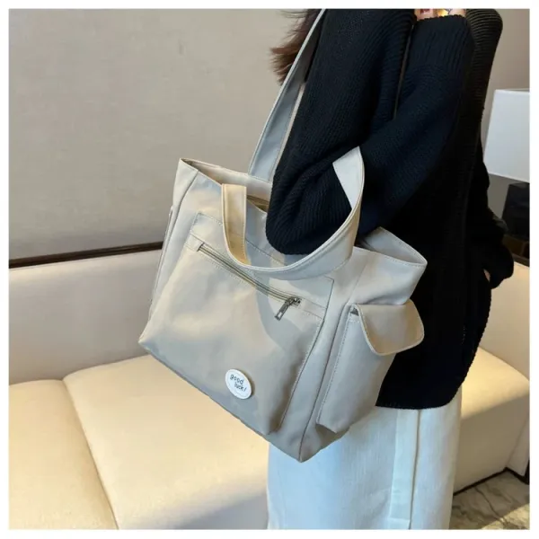 Design Good Luck! Tote Bag Beige Handbag Tote Bag - 20