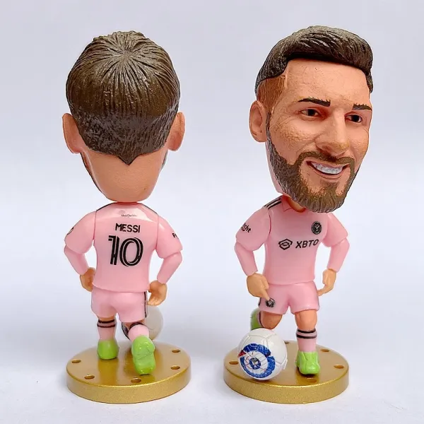 Design Al Nassr FC Cristiano Ronaldo Bobblehead Figure Yellow Blue Jersey Collectible Accessories - 13