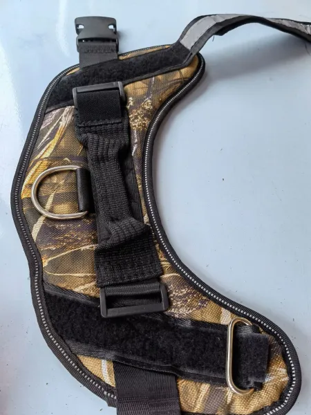 Design Camouflage Dog Harness with Reflective Trim and D-Rings Accessories - 1