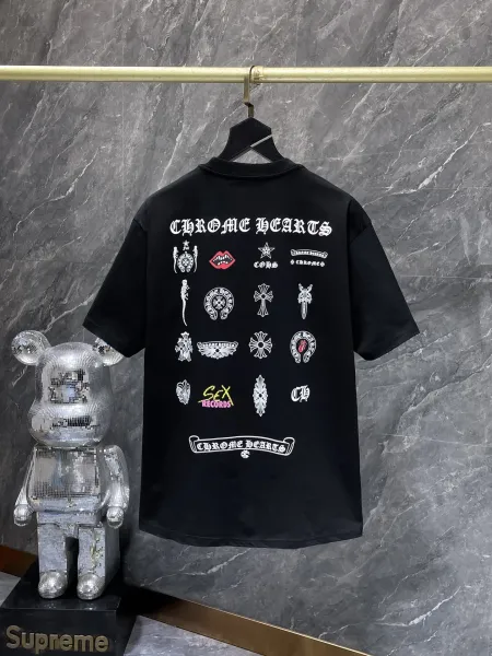 Chrome Hearts Floral Cross Logo White T-Shirt - 22